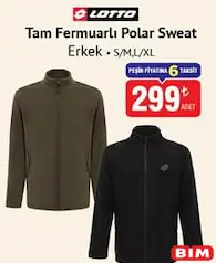 LOTTO TAM FERMUARLI POLAR SWEAT ERKEK fiyat ve kampanya bilgisi